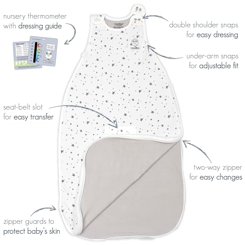 Woolino Ultimate Baby Sleep Sack – 4 Season Merino Wool Sleeping Bag, Organic Cotton Outer, Temp Regulating Blanket, Adjustable Sleep Sack Universal Size 2–24 Months - Teddy Bear - color: Teddy Bears