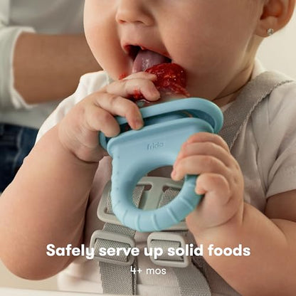 Frida Baby Push Pop Feeder, Baby Fruit Feeder, 3 Count, Blue, 3 Count, Blue - color: Blue