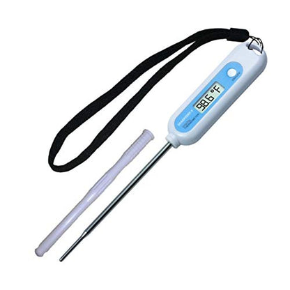 Thermometer for Horses, Livestock and Pets. Fast, Accurate Temperatures in Seconds. Easy-Read LCD. 5 Inch Probe Length
