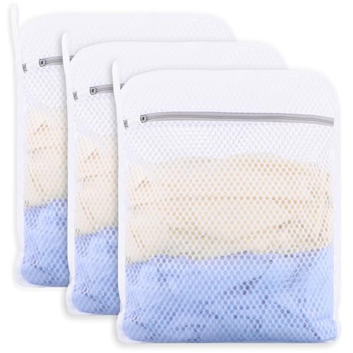 3-Pack Durable Honeycomb Mesh Laundry Bags for Delicates, 12 x 16 Inches - color: 120gsm Honeycomb Mesh, size: 3 Medium