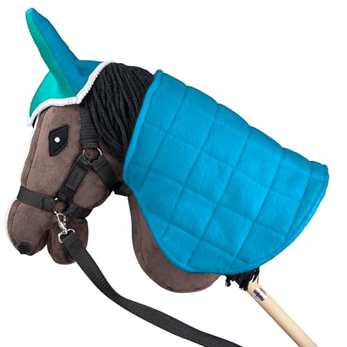 SKIPPI Reversible Blanket and Fly Cover for Hobby Horse - Mint and Blue, Hobby Horse Accessories