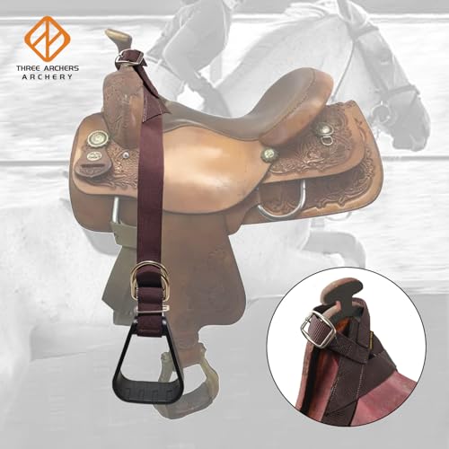 THREE ARCHERS Buddy Stirrups for Western Saddle for Kids Horseback Riding