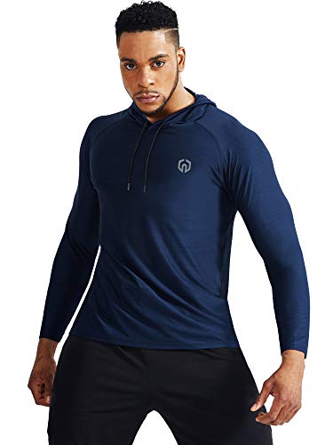 NELEUS Men's Soft T-Shirt - color: 5071 Navy/Light Grey/Light Green,3 Pack, size: Small