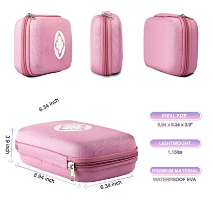 Small-Waterproof Car First-Aid Kit Emergency-Kit - Pink 277Piece Camping Equipment for Camping Hiking Home Travel YIDERBO - color: Pink