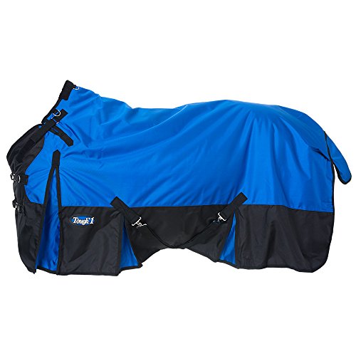 TOUGH1 1680D Turnout Blanket with SNUGGIT Neck, Royal Blue, 81-in - color: Blue, size: 81