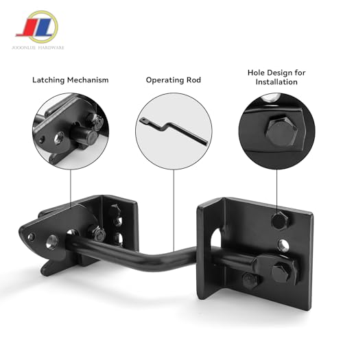 Gravity Gate Latch, Self-Locking, Heavy Duty, Black - size: Heavy Gravity