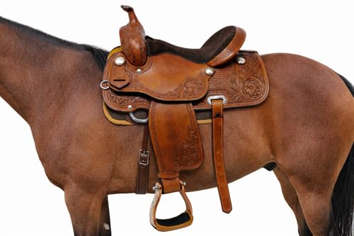 CHALLENGER Horse Western Black Engraved Rhinestone Barrel Racing Aluminum Show Stirrups 51179v - color: Bronze, size: 4-3/4" Width, 4-3/4" Height
