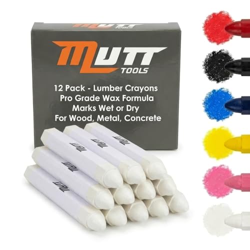 Mutt Tools White Lumber Crayons 12 Pack - Tire Marker Crayon - color: White