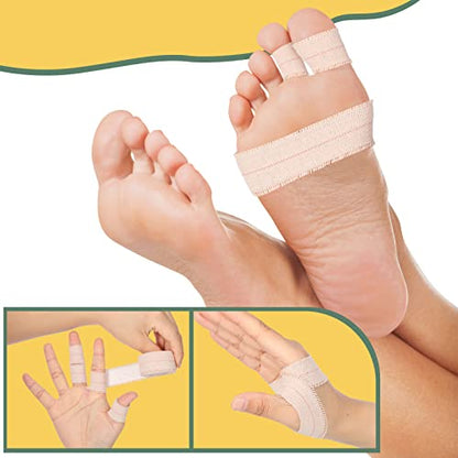 Nuanchu 2 Rolls Adhesive Elastic Tape Bandage Wrap, 1 Inch Wide, Apricot - color: Beige, size: 1 Inch Wide