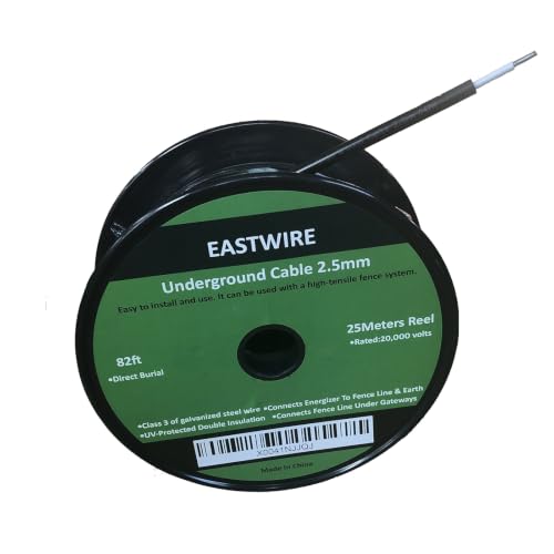 Electric 2.5mm 82ft Fence Double Insulated Wire Underground - size: 25meters/82ft, style: 2.5mm