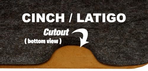 The Montana 100% Extra Fine Wool Made in the USA Saddle Pad by Southwestern 3/4" or 1" Thick and Designer Wear Leather - color: Laredo, size: 30" x 30": 1" Inch Thick