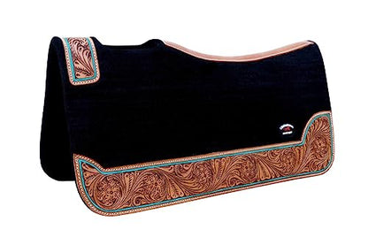 Horse 32"x30" Western Contoured Wool Felt Therapeutic Saddle Pad 39254