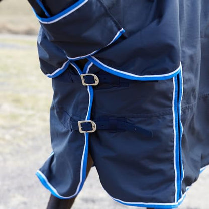 HORZE Glasgow Waterproof Combo Turnout Horse Blankets for Real Horses | Medium Weight Design Turnout Blankets for Horses with Neck Cover, 150g Fill, Durable Winter Protection to Keep Warm, 3 Sizes - size: 75 in