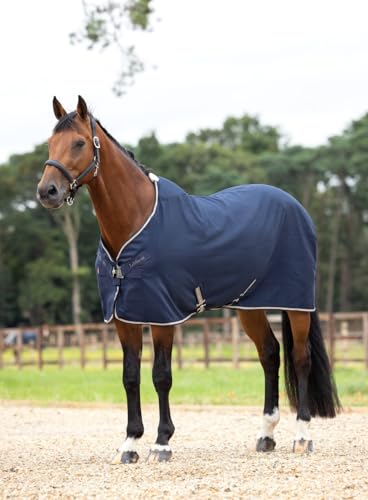 LeMieux Kudos Stable Sheet Navy - Lightweight and Stain Repellent - Durable 1000D Ripstop Outer - 75" - size: 75"