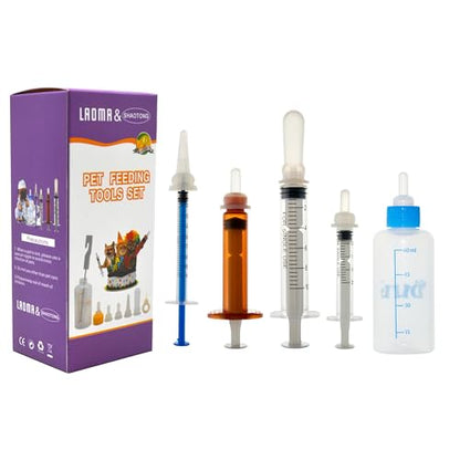 Kitten Bottles for Nursing. Pet Puppy Bottles. Dog and cat and Wild Animal Silicone Nipples (Feeding Tool)