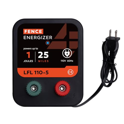 Electric Fence Charger, Electric Fence Energizer 1 Joule Ac Powered - size: 110-5
