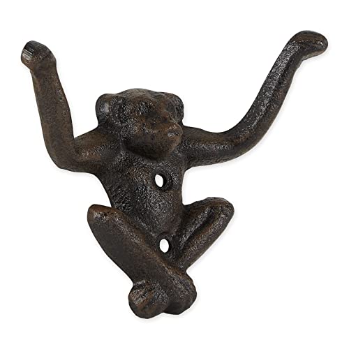 DII Cast Iron Decorative Wall Hook Set, Monkey, 2 Count - size: Monkey