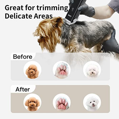 Home Professional Dog Grooming Kit Clipper Low Noise USB Rechargeable for Dog Cat - color: Ap005-black