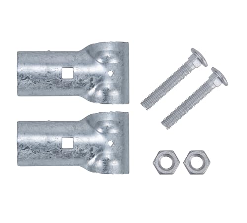 Fence T Clamp Galvanized Steel End Rail Clamps 1-3/8" x 1-3/8" (Set of 6) - style: Set of 6