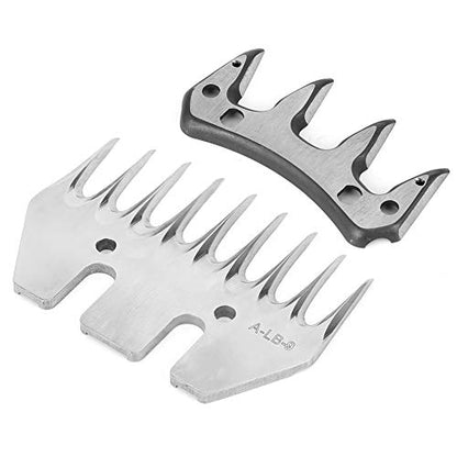 Walfront Sheep Clipper Blade 9 Tooth Straight Swing Replacement for Sheep Goat Shearing Combs Stainless Steel Cutter Head