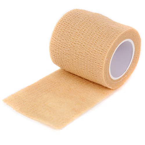 Ever Ready First Aid Self Adherent Cohesive Wrap Bandages, 2” x 5 Yards for First Aid, Sprains, Swelling, Sports, Pets, Tan – 36 Count