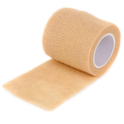 Ever Ready First Aid Self Adherent Cohesive Wrap Bandages, 2” x 5 Yards for First Aid, Sprains, Swelling, Sports, Pets, Tan – 36 Count