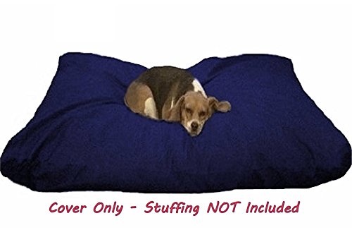 Dogbed4less DIY Durable Blue Denim Pet Bed External Duvet Cover and Waterproof Internal Case for 40"X35"X4" Extra Large Dog Bed - Replacement Covers only - size: 40"X35"X4" Ex Large