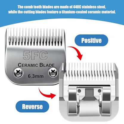 Dog Grooming Replacement Blades Compatible with Andis Dog Clipper - size: 5FC
