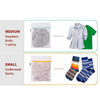 Mamlyn Mesh Laundry Bag for Delicates, Wash Bag for Underwear and Lingerie, Makeup Organizer Bag (3 Medium, 3 Small) - size: 3 Medium, 3 Small