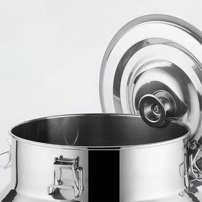 Milk Can 5L/1.32Gal Stainless Steel Seamless Milk Jug Milk Pail Milk Bucket with Handle Protable Liquid Container for Home, Farm, Transport