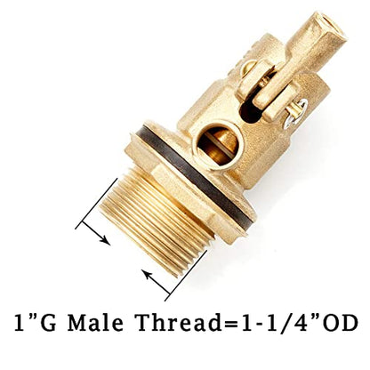 Joywayus 1 inch Thread Float Ball Valve Floating Ball-cock Tank Ballcock Fittings Automatic Water Level Control Switch - size: 1 inch (Pack of 1)