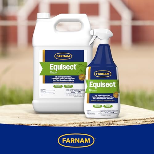 Farnam Equisect Water-Based Botanical Fly Repellent for Horses, 32 oz - size: 32 Fl Oz (Pack of 1)