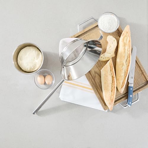 Restaurantware Chinois Strainer 1 Count 10.2" Stainless Steel Bouillon Cone with Extra Fine Mesh China Cap Strainer for Sauces, Stocks, Soups, Broths, Sifting, Sieving, Professional Kitchen Tools - size: Bouillin / Chinois, Extra Fine Mesh-10 1/4"