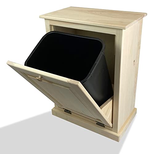 Peaceful Classics Wooden Tilt Out Trash Cabinet, Unfinished - color: Unfinished, style: Without Drawer