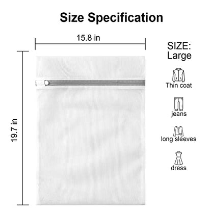 3 Pack Large Mesh Laundry Bags by MDSXO- Fine Durable Lingerie Delicates Bag for Washing Machine 16 * 20 inch [3 Pack] - size: 3L(Teenager Size)