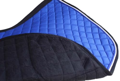 Horse Equine Contoured English Quilted Cotton All Purpose Saddle Pad 72TS37 - color: Royal Blue
