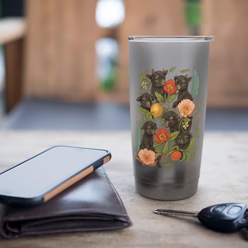 cute baby coat flower Stainless Steel Insulated Tumbler - color: Brushed Steel