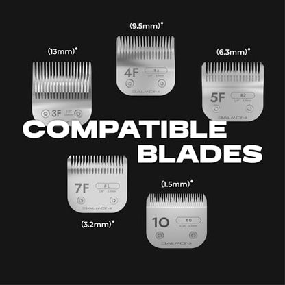 Professional A5 Blades – Powder Metallurgy + Titanium-Ceramic, Low-Heat High-Precision – Fits Wahl, Andis, Oster, Heiniger A5 Clippers, Parent (#5F 6.3mm-1/4) - size: #5F 6.3mm-1/4"