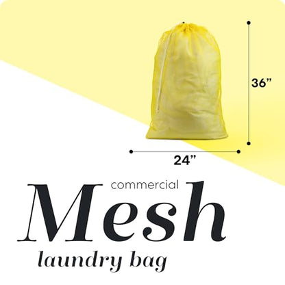 Handy Laundry Mesh XL Laundry Bag 24"x36" 2-Pack, Heavy Duty, Yellow - color: Yellow