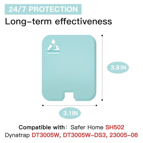 36 Pcs Sticky Refill Glue Cards, Compatible with Safer Home SH502, Dynatrap DT3005W-DS3, DT23005-06, Targets Moth, Fly, Mosquito, Gnat and More, Safe and Super Sticky (Aqua Blue) - color: Aqua Blue