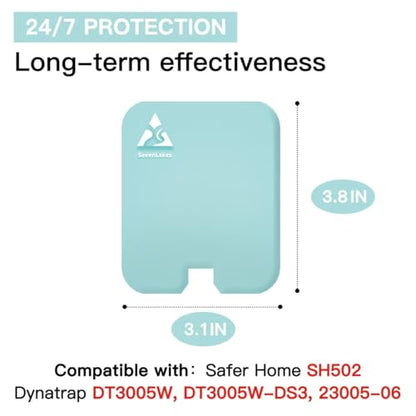 36 Pcs Sticky Refill Glue Cards, Compatible with Safer Home SH502, Dynatrap DT3005W-DS3, DT23005-06, Targets Moth, Fly, Mosquito, Gnat and More, Safe and Super Sticky (Aqua Blue) - color: Aqua Blue