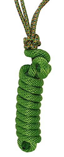 Nylon Horse Braided Rope Noseband Halter w/Lead Rope Lime Green 606EA01LG - color: Lime/Multicolor