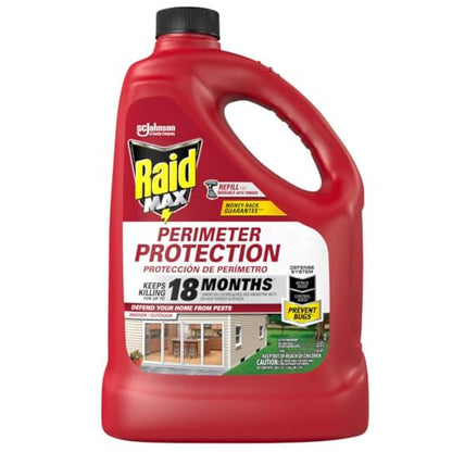 Raid MAX Perimeter Protection Multi Insect Killer Bug Spray, 1 Gal Refill