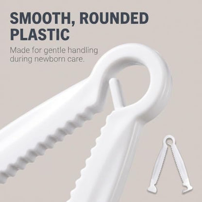 20 Pcs Disposable Umbilical Cord Clamp Birth Hemostatic Materials,Pig Umbilical Cord Clamp for Animals Puppy Kittens Cow Livestock Sheep,Home Birth Supplies kit, White, 1.77 Inch,Pet Midwifery Tools
