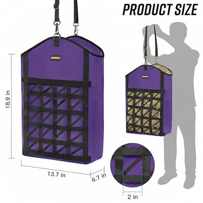 Ultra Slow Feed Horse Hay Bag Net Front, 3Pack (1 Black +2 Purple) - color: 1 Black+2 Purple