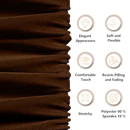 KKJIAF 2 Yard Chocolate Brown Stretch Velvet Fabric 60" Wide for DIY Crafts - color: Chocolate Brown, size: 2 Yard