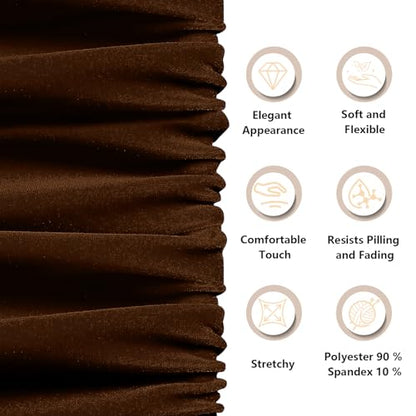 KKJIAF 2 Yard Chocolate Brown Stretch Velvet Fabric 60" Wide for DIY Crafts - color: Chocolate Brown, size: 2 Yard