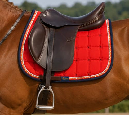 CHALLENGER Horse Cotton Quilted All Purpose English Saddle PAD Trail Contoured Orange 72F37