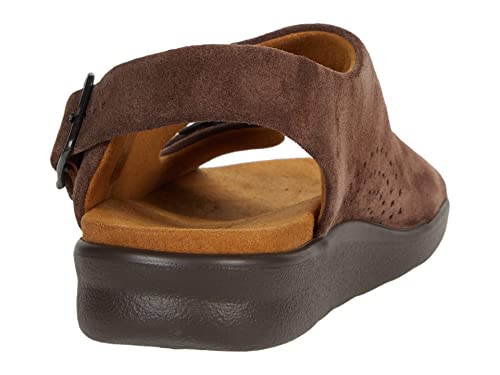 SAS Women's Relaxed Heel Strap Sandal - color: Teddy, size: 5 Wide