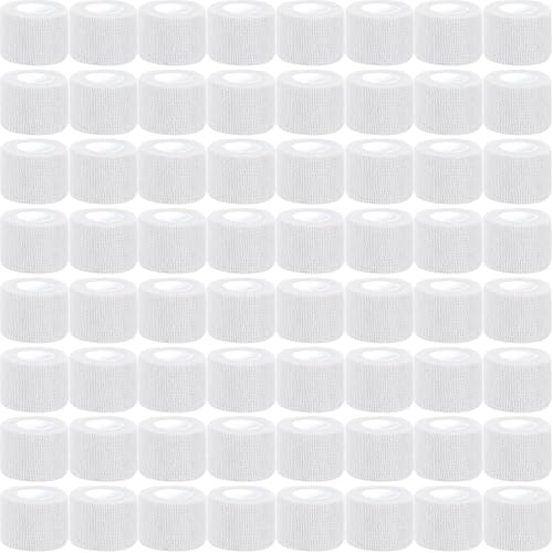 120 Pack White Vet Wrap Cohesive Bandage, 2 Inch x 5 Yards Self Adhesive Elastic Wrap Bulk, Breathable Bandage Tape for Dogs, Pets, Horses, Sports, Wrist, Ankle & First Aid